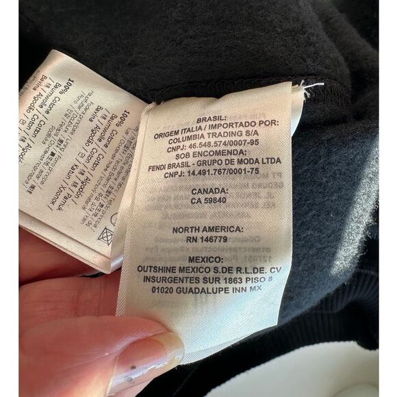 Fendi Black Roma 1925 Logo Crewneck Sweatshirt Women’s L - Picture 14 of 16